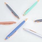 Colorful Aluminum Ball Pen Press Ballpoint Pen School Office Stationary for sale
