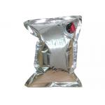 Reusable Silver Red Wine Quad Seal Bag Aluminium Foil Plastic Beverages Liquid BIB Bag With Spigot for sale