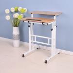 Metal Frame Wood Board Height Adjustable Small Size Study Table