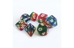 China Shin Golden Powder Rainbow Resin Boarding Dice Set Dragon and Dungeon supplier
