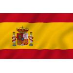 Spain National Flag Digital Printing Header Hooks Finish Single Reverse for sale