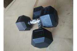 China 5-50 LBS Hex Rubber Coated Dumbbells For Home Use supplier