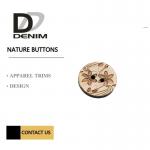 Natural Coconut Button Layered Pattern