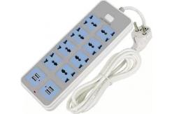 China Home Desk Mount Power Strip European Style Plug Intelligent USB Lightning Fast Charging supplier