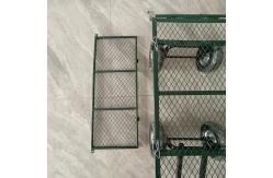 China Foldable Detachable Garden Mesh Cart , Metal Spokes, Four Rubber Inflatable Wheels supplier