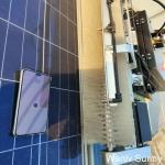 Solar Panel Cleaning Equipment with Track Crawl Quick Cleaning Rolling Brush and Nozzles