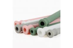 China 4 Color Reusable Collapsible Silicone Drinking Straw supplier
