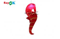 China Club Decoration 2m  Red Inflatable LED Lighting Hippocampus supplier