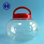 3740ml 126oz Large Pickle Round PET Plastic Jar With Lid And Handle Gift Packaging for sale