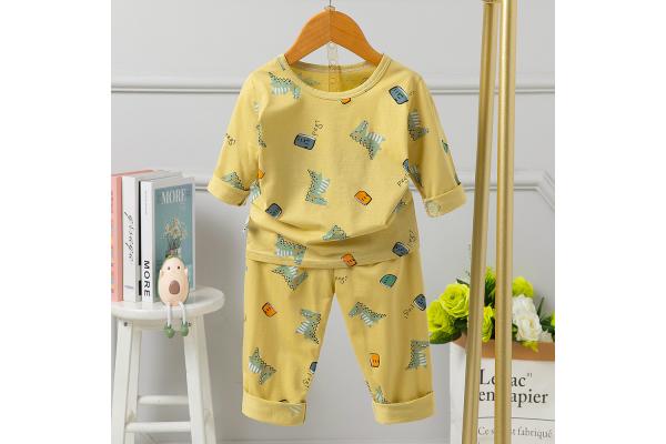 Summer Childrens Matching Pjs / Long Sleeve Pyjamas 5% Spandex 130cm 140cm Height