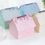 House Shape Creative Table Calendar , Yearly Desk Calendar Various Color Available for sale