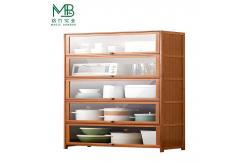 China High Quality Bamboo Vertical Storage Cabinets For Kitchen supplier