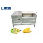 Professional Brush Vegetable Washing Machine For Potato / Carrot/Corn 1000-2000kg / H Capacity for sale
