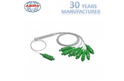 China Fiber Optic Splitter Mini Module PLC Steel Tube 1x8 With SC/APC Connecter supplier