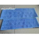 Microfiber Blue 13*41/47cm Weft 480gsm Twisted Trapezoid Absorbent Wet Mop Pads for sale
