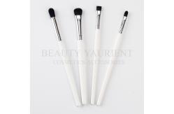 China Soft Bristles 4pieces Eyeshadow Makeup Brush Kit White Wooden Handle supplier