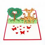 OEM 3D Pop Up Valentine Cards ,  3D Greeting Card Offset Printing FCC Certificates