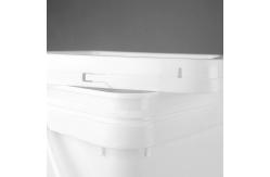 China Food Grade 20kg Rectangular Plastic Packaging Drum With Lid And Dual Handles supplier