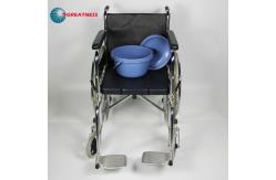 China Multifunctional Customization Folding Steel Wheelchair 2 In 1 Commode Chair supplier