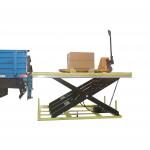 1000 Lb Mobile Scissor Lift Table With Large Platform Ladder Dock Container Loading for sale