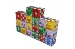 China Clear Transparent Square Corner Dice Crystal Regular Pixel Points Plastic supplier