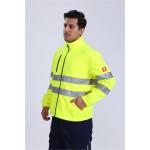 100% Polyester Microfleece Hi Vis Fleece Jacket , 360gsm Cold Weather Work Jacket