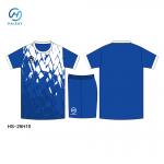 Custom Blue Football Kits Sleeve Length Short/Long Team Name Placement Front/Back/Shoulder/Sleeve for sale