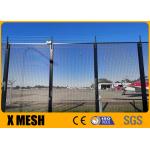 2.0m Height Post Size 80mm Anti Climb Mesh Fence Black Color Powder Coated For Airport for sale