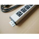 Metal 6 Outlet Surge Protector Power Strip , Mountable Multiple Plug Socket