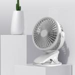 162g Rechargeable Clip Fan USB Oscillating Desk Fan With 3000mAh Battery for sale