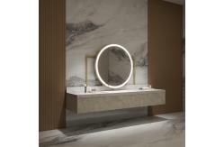 China Personalizable Clean Style Round Backlit Bathroom Mirror Easy Maintenance supplier