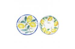 China Customized Garden Modern Fruits Lemon Printed Dessert Plates Dinner Plate Sets Ceramic supplier