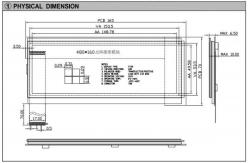 China 480*160 Graphic LCD Module FSTN 6H Transflective Positive Industrial Display supplier