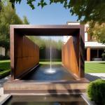 Pond Corten Steel Waterfall Blade Cascade Personalize Space Customizable
