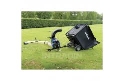 China Electric Leaf Vacuum Tow Behind Blower 180 Gallon With Opening Clamshell supplier