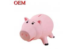 China Custom Cartoon Cute Saving Money Pink piggy Coins bank Plastic Money Box supplier