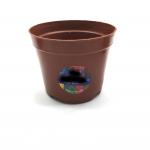 Hydroponics PP Bonsai 85mm Orange Plastic Flower Pots With Label for sale