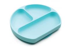 China Anti Bacterial Silicone Baby Plate Washable Eco Friendly Suction Section Plate supplier