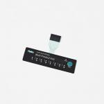 White Blue Backlit Membrane Switches DC 12V With Glossy Matte Surface