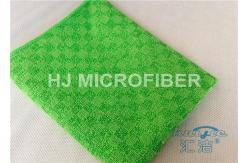 China Green Microfiber Absorbent Kitchen Towels Washable , Streak Free Microfiber Cloth supplier