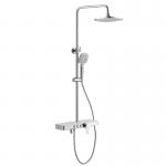 Chrome Plated Brass Shower Set Bathroom With Rainfall Shower Head for sale