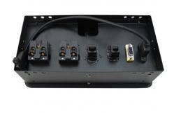 China Black Brush Conference Table Power Box Aluminum Material  With HDMI And VGA supplier