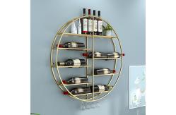 China Household Wall Mounted 80cm Diameter Metal Wine Rack supplier