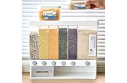 China 6 Grids Plastic Cereal Storage Box for Kitchen Food supplier