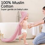 Muslin Skin Friendly Infant Bath Towels Infant Towel Set 32*32 Inches