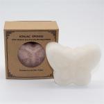 Custom Soft Butterfly Shape Face Konjac Sponge For Makeup Remover for sale