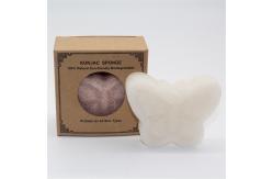 China Custom Soft Butterfly Shape Face Konjac Sponge For Makeup Remover supplier