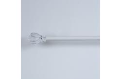 China Crown Shape Transparent Acrylic Curtain Rod Accessories Single Bracket 25mm Diameter Custom supplier