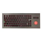 Waterproof  Stand alone movable Industrial Keyboard With Trackball for Army , Navy for sale