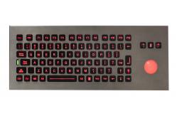 China Waterproof  Stand alone movable Industrial Keyboard With Trackball for Army , Navy supplier